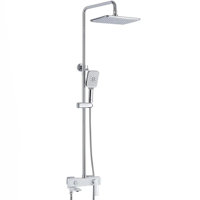 Душевая система Rose R27F R2736F Белая Хром