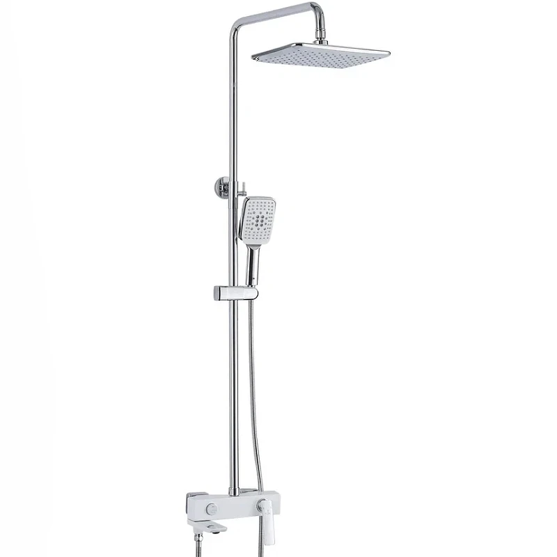 Душевая система Rose R27F R2736F Белая Хром