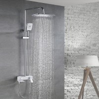 Душевая система Rose R27F R2736F Белая Хром