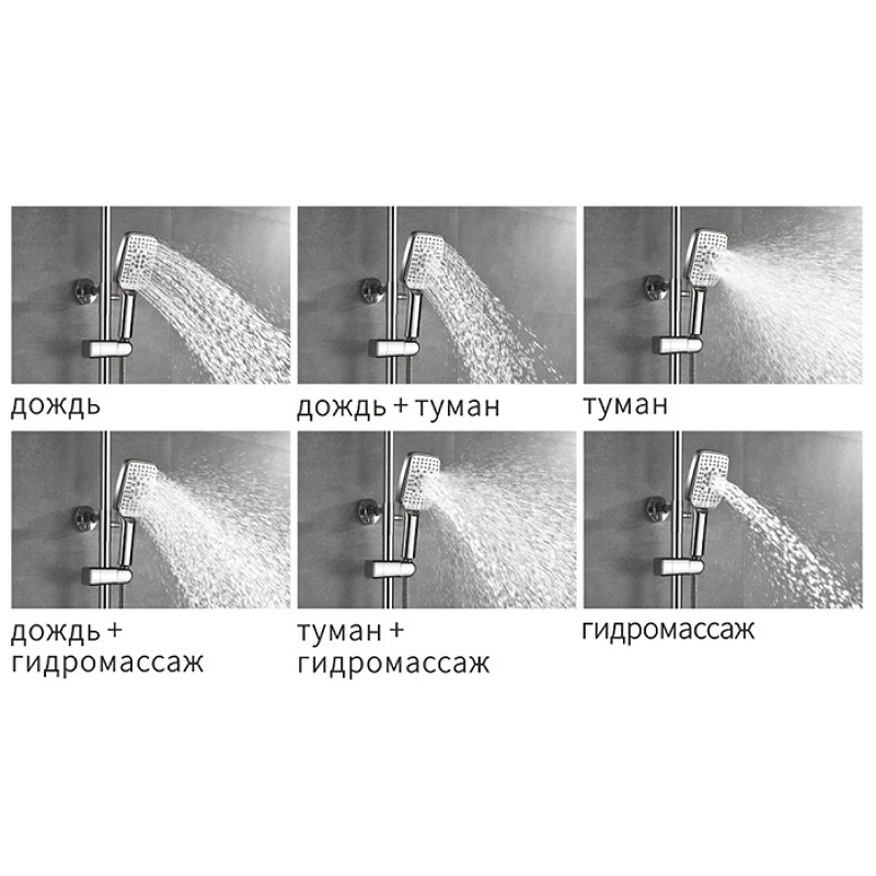 Душевая система Rose R27F R2736F Белая Хром