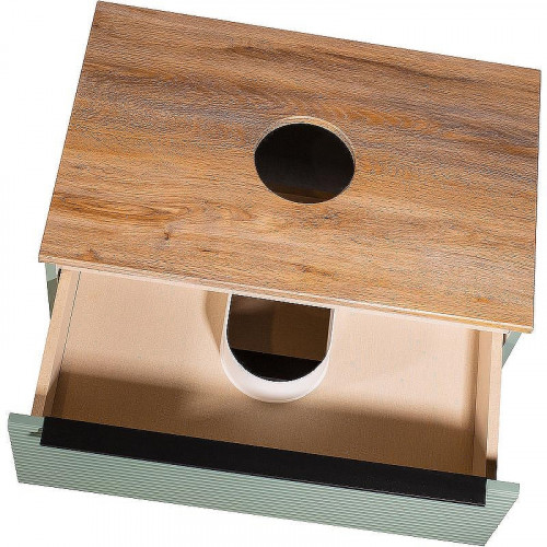 Тумба под раковину Runo Орлеан 70 00-00002020 подвесная Зеленая Дуб натуральный