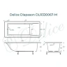 Ванна из искусственного камня Delice Diapason 155х70 DLR330067-M цвет Белый матовый