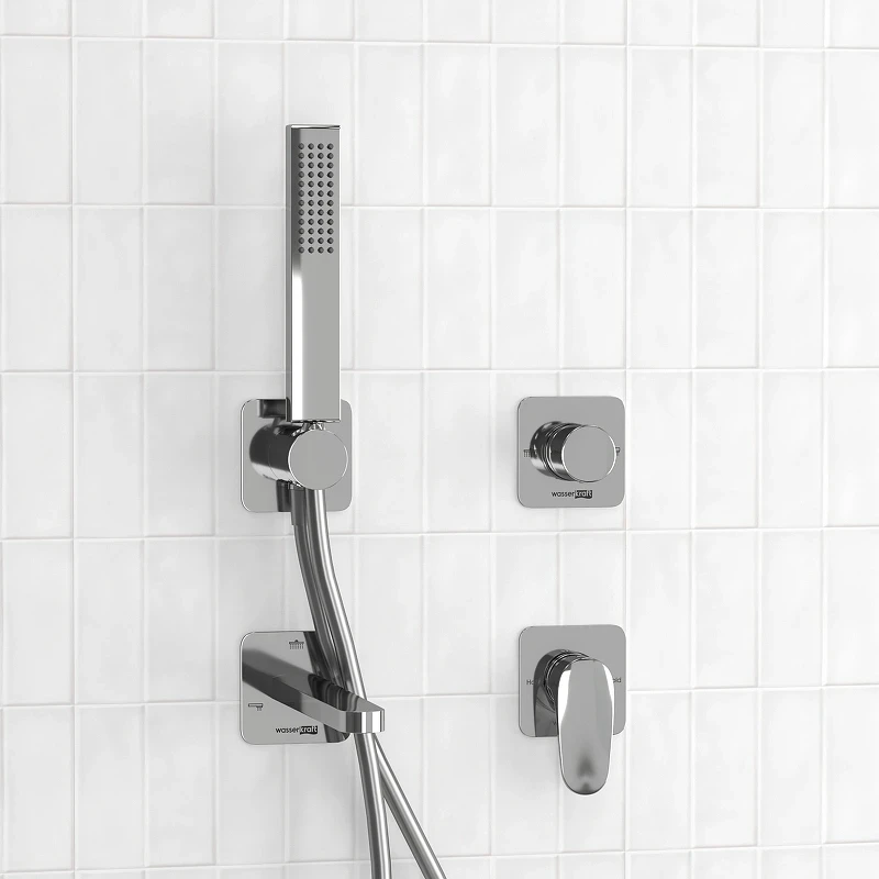 Смеситель для ванны WasserKRAFT Weida A3151.268.270.271.087.103 Хром латунь встраиваемый