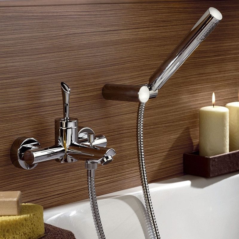 Смеситель для ванны Remer Jazz J05 Хром латунь на стену