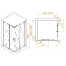 Душевой уголок RGW Passage PA-39B 100x100 03083900-14 профиль Черный стекло прозрачное