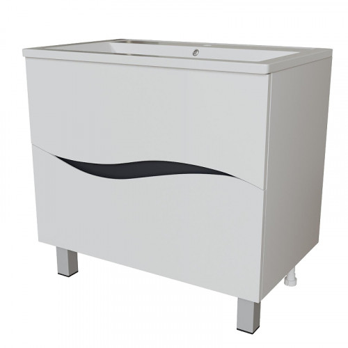 Тумба под раковину Mixline Лайф 80 553034 цвет Белый