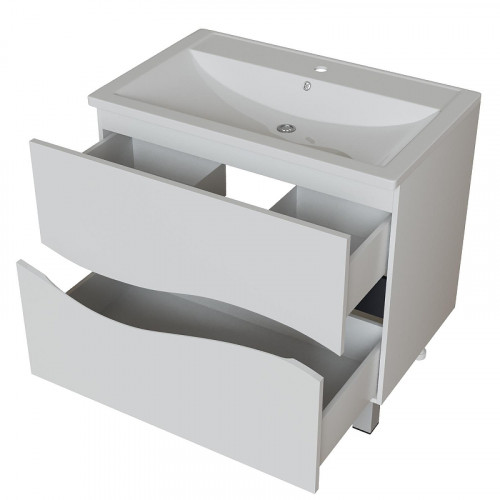 Тумба под раковину Mixline Лайф 80 553034 цвет Белый