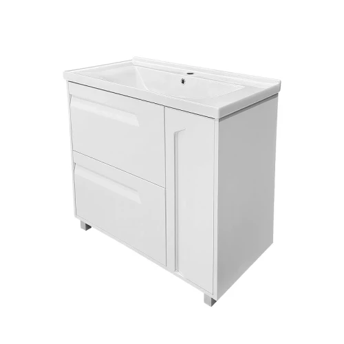 Тумба с раковиной Azario Элегия 90/2 CS00106447 цвет Белый матовый