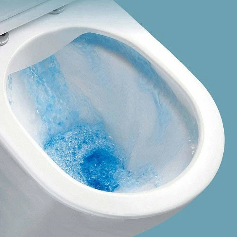 Комплект унитаза CeramaLux 2197 с инсталляцией Tece Base 9400413 с сиденьем Микролифт и Белой клавишей смыва фаянс подвесной