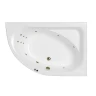 Акриловая ванна Whitecross Aquarella 170x110 R 0109.170110.100.LINE.BR цвет Белый с гидромассажем форсунки Бронза