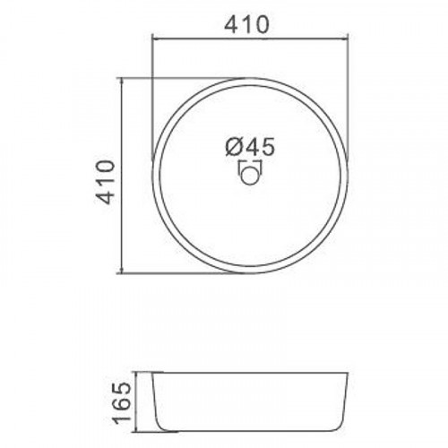 Раковина-чаша Gappo 41 GT106 Белая фарфор накладная