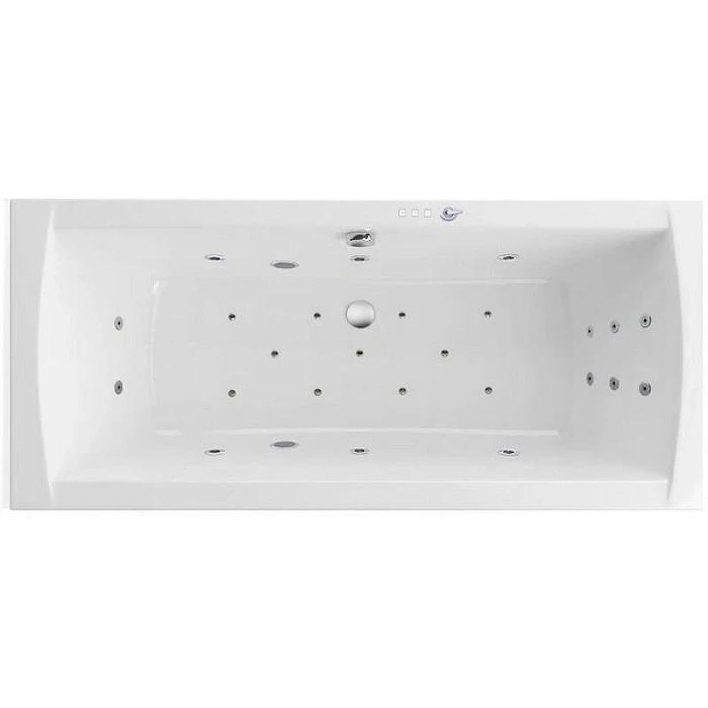 Акриловая ванна Excellent Aquaria Lux Slim 180x80 WAEX.AQU18S.ULTRA.CR цвет Белый с гидромассажем форсунки Хром