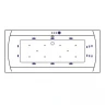 Акриловая ванна Excellent Aquaria Lux Slim 180x80 WAEX.AQU18S.ULTRA.CR цвет Белый с гидромассажем форсунки Хром