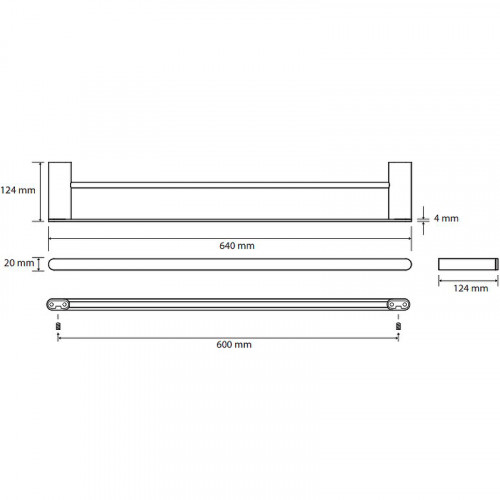 Полотенцедержатель Bemeta Organic 157104051 двойной Хром