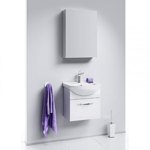 Зеркальный шкаф Aqwella МС 50 МС.04.05 Белый МДФ / ЛДСП