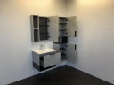 Шкаф пенал Comforty Франкфурт 40 00-00006505 подвесной Бетон светлый МДФ / ЛДСП