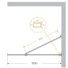 Душевая перегородка Cezares Liberta 100 LIBERTA-L-1-TB-100-BR-NERO профиль Черный матовый стекло бронзовое