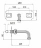 Смеситель для раковины Cezares Olimp BLS2 OLIMP-BLS2-03/24-O Золото 24 карат латунь встраиваемый