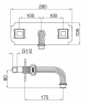Смеситель для раковины Cezares Olimp BLS2 OLIMP-BLS2-03/24-O Золото 24 карат латунь встраиваемый
