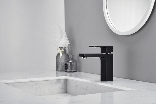 Смеситель для раковины Kaiser Elite 01011-2 Черный матовый