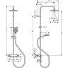 Душевая система Hansgrohe Vernis Blend Showerpipe 200 1jet EcoSmart 26089670 с термостатом Черный матовый