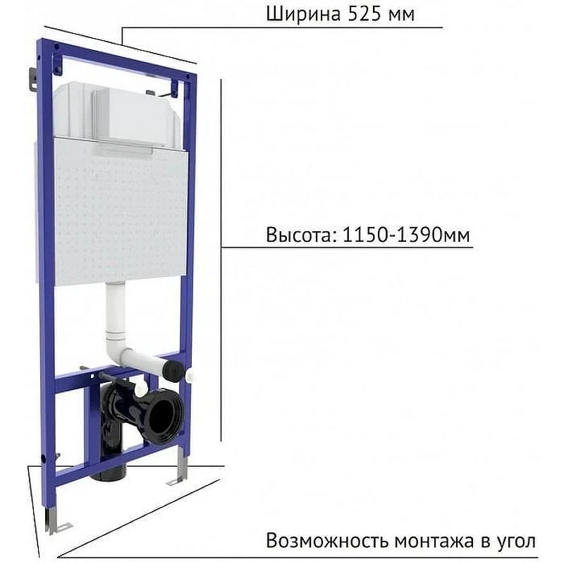 Унитаз с инсталляцией Ceramicanova Vogue CN4008T + Berges Novum L5 040215 с сиденьем Микролифт и Черной матовой клавишей смыва