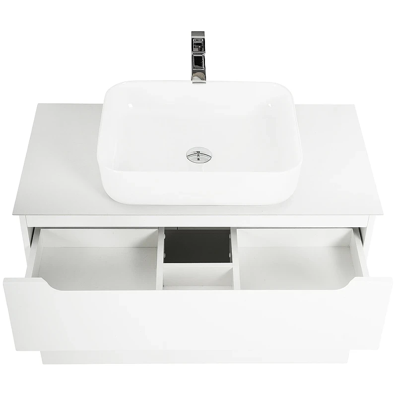 Тумба под раковину BelBagno Etna-H60 80 ETNA-H60-800-2C-SO-BL-P подвесная Bianco Lucido МДФ / ЛДСП