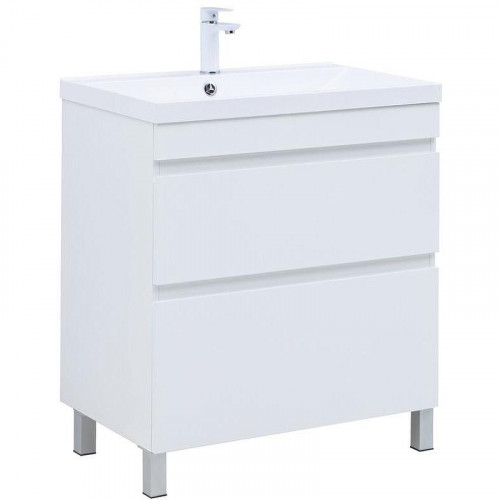 Тумба под раковину Aquanet Нота New 75 344144 Белый глянец