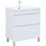 Тумба под раковину Aquanet Нота New 75 344144 Белый глянец
