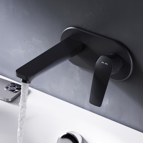 Смеситель для раковины AM.PM Gem F90A72222 Черный матовый латунь встраиваемый