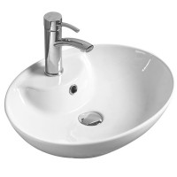 Раковина SantiLine 51 SL-1043 Белая фаянс накладная