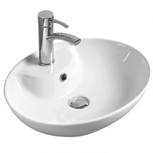 Раковина SantiLine 51 SL-1043 Белая фаянс накладная