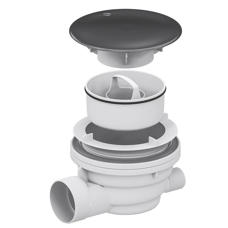 Сифон для душевого поддона RGW Velplex QYD-01 39241101-02 Графит