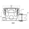 Сифон для душевого поддона RGW Velplex QYD-01 39241101-02 Графит
