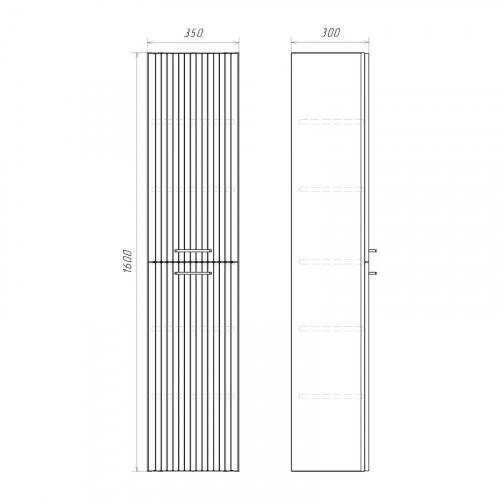 Шкаф пенал Comforty Ангара 35 00-00019370 подвесной цвет Дуб латте