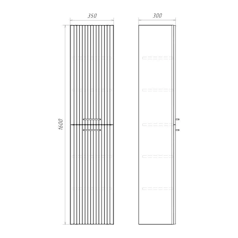 Шкаф пенал Comforty Ангара 35 00-00019370 подвесной цвет Дуб латте