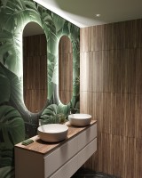 Столешница под раковину Cersanit Wood 80 64188 Орех матовый искусственный камень (литьевой мрамор)