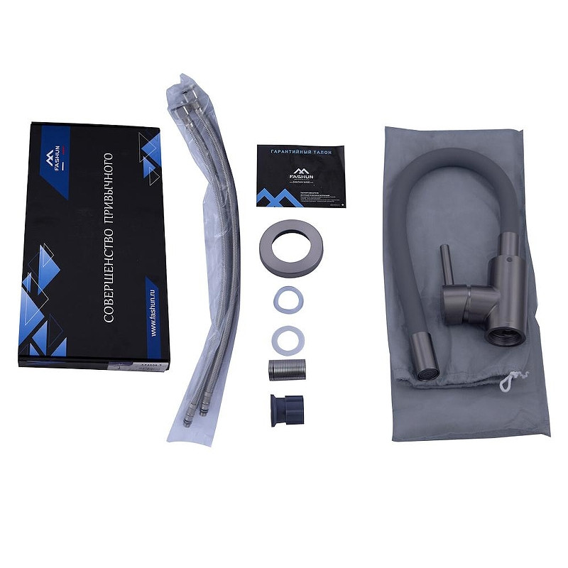 Смеситель для кухни Fashun A54101N-17A цвет Графит Серый