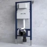 Унитаз с инсталляцией WellWant Aura WWU01121WK + AM.PM PrimeFit I012709.0151 с сиденьем Микролифт и клавишей смыва Хром глянцевый