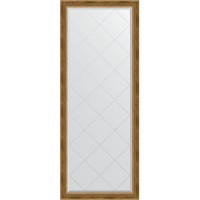 Зеркало Evoform Exclusive-G Floor 198х78 BY 6303 с гравировкой в багетной раме - Состаренная бронза с плетением 70 мм стекло