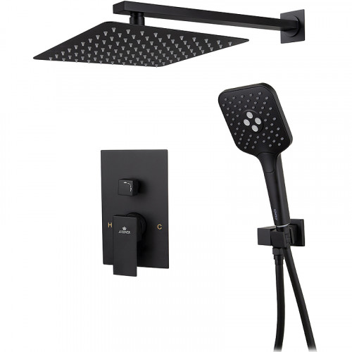 Душевая система Kaiser Sonat 34877-9 Черная матовая латунь встраиваемый