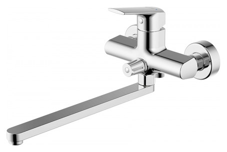 Смеситель для ванны Bravat Real F6121179CP-01L универсальный Хром латунь на стену