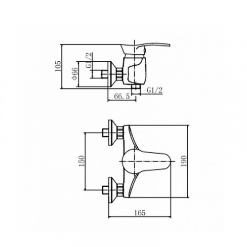 Смеситель для душа Fashun A2001 цвет Хром