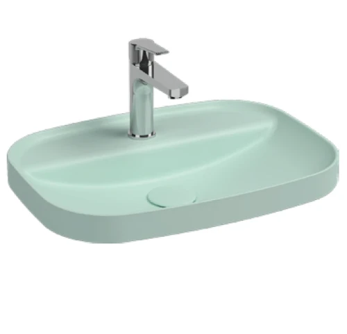 Раковина встраиваемая сверху Isvea Infinity 55 10NF50055-2T цвет Мятно-зеленый матовый