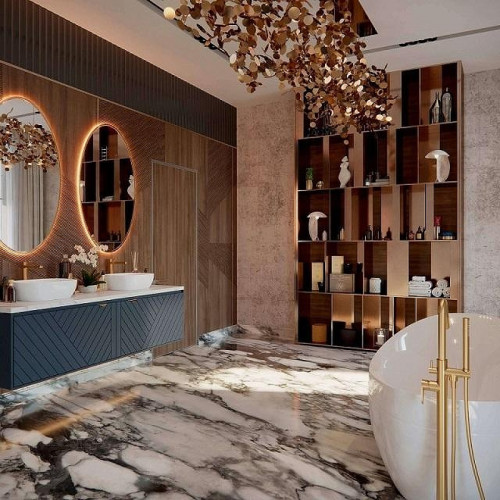 Смеситель для ванны Ramonsoler Alexia 368503DOC Золото брашированное