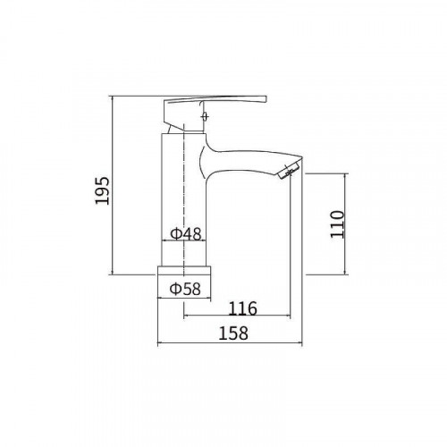 Смеситель для раковины Plstart PL1003-41 цвет Хром Мрамор