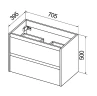 Тумба под раковину BelBagno KRAFT 39-700/390-2C-SO-RT подвесная Rovere Tabacco МДФ / ЛДСП