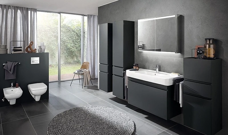 Зеркальный шкаф Geberit Option 90 500.583.00.1 с подсветкой с сенсорным выключателем