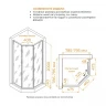 Душевой уголок RGW 80x80 33328282-16L профиль цвет Золото brush стекло прозрачное