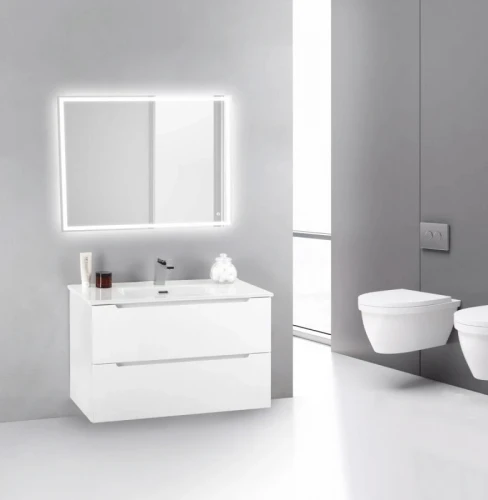 Тумба под раковину BelBagno ETNA 39-800/390-2C-SO-BL-P подвесная Bianco Lucido МДФ / ЛДСП